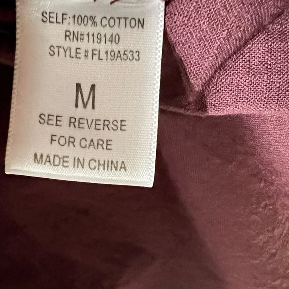 FAVLUX Cotton Maroon High Low RollUp Sleeves - Picture 4 of 9